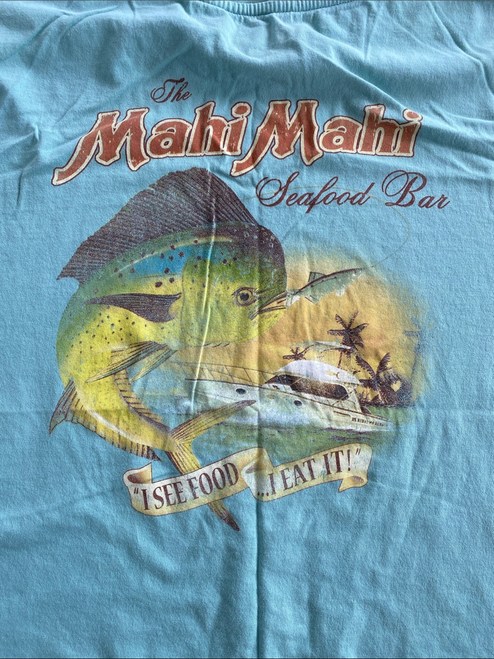 Mahi mahi You Seafood I Eat it Funny Preppy T-shirt🐠🎣